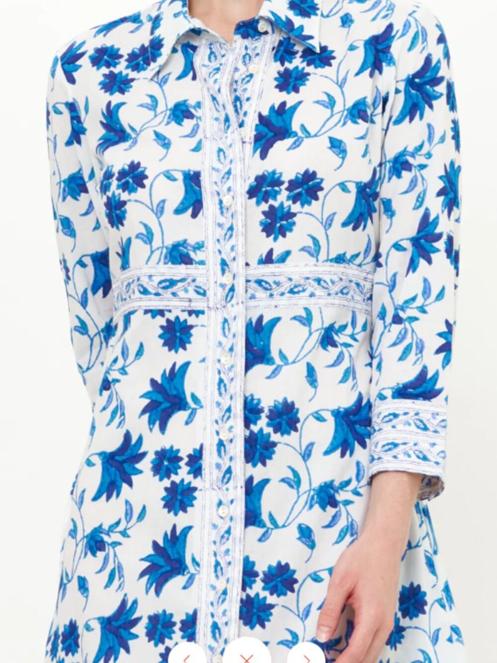 OLIPHANT DESIGN Shirt Dress Maxi- Marion Blue sz M Tuckernuck - Picture 4 of 6